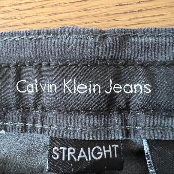 Calvin Klein Womens Straight Leg Corduroys Dark Green Size 8 Boho Goblincore - Picture 3 of 9